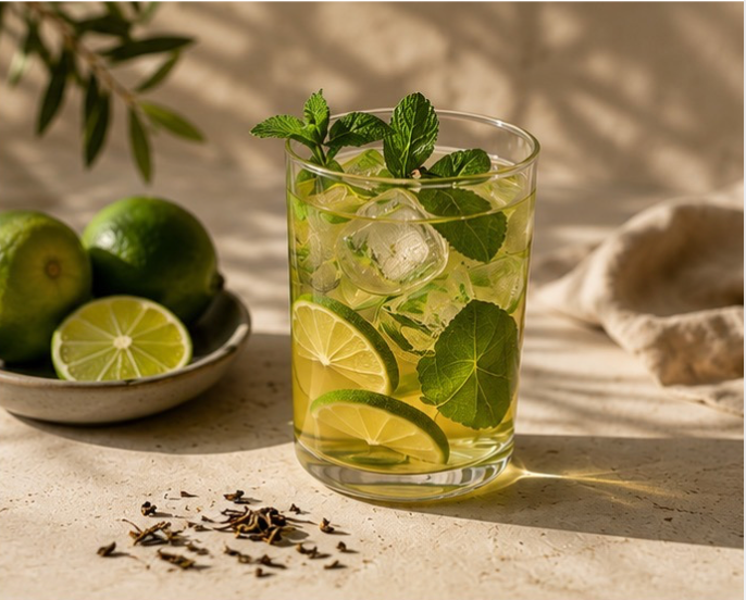 Iced Tea Lima Verde y Menta